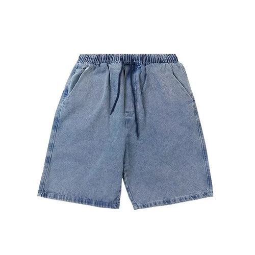 Men's Shorts Jeans Blue Denim Jorts Baggy Harajuku Pants Streetwear - Jeetskee