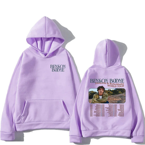 Benson Boone Hoodies Fireworks & Rollerblades World Tour Sweatshirts - Jeetskee