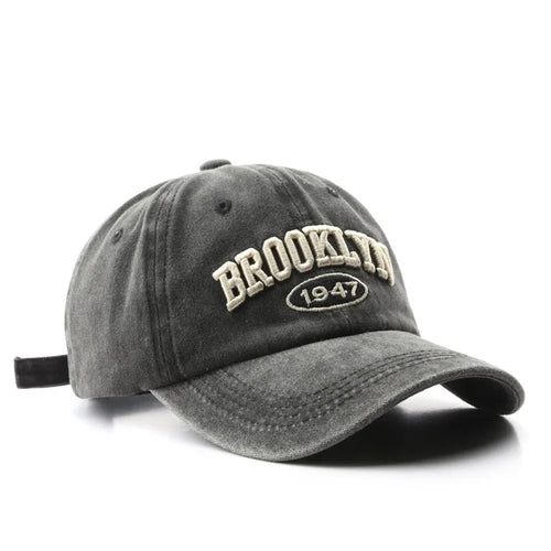 Retro brooklyn Letter Embroidery Baseball Caps Spring Summer Men Women - Jeetskee