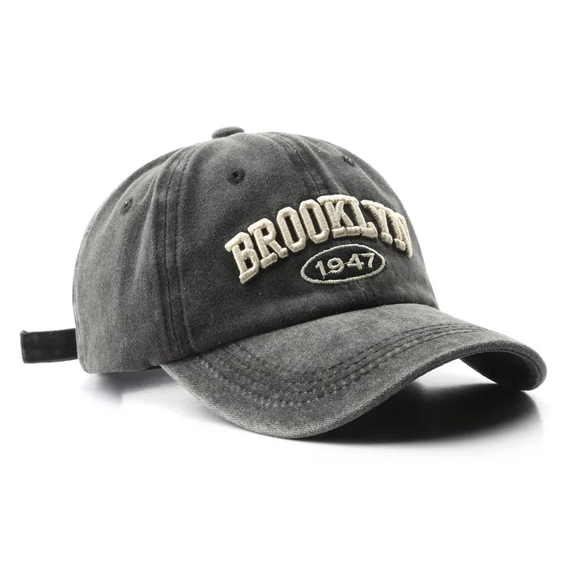 Retro brooklyn Letter Embroidery Baseball Caps Spring Summer Men Women - Jeetskee