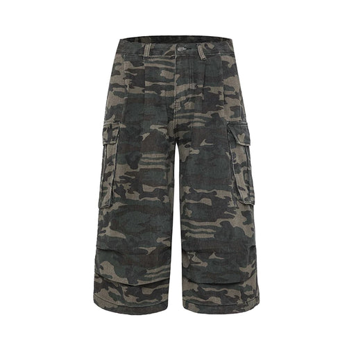 REDDACHiC Cargo Pockets Camouflage Baggy Jorts Women Pleated Pintuck - Jeetskee