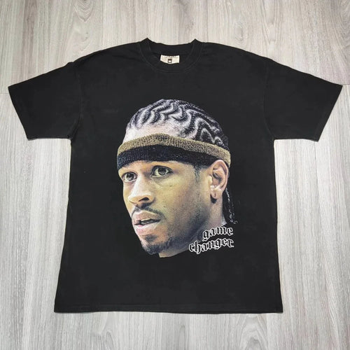 2024 Cooocoll Basketball Star Vintage Retro Oversize Head Printing Tee - Jeetskee