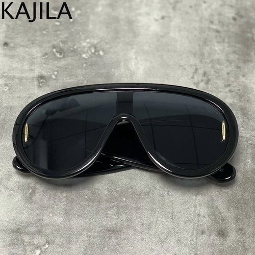 Oversized Y2K Punk One-Piece Sunglasses Women Sports Wave Mask Sun - Jeetskee