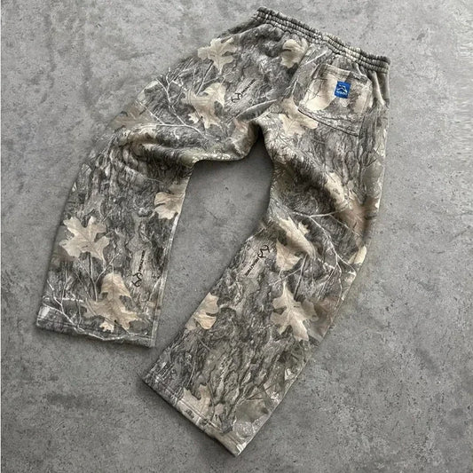 Y2K Streetwear MenCamouflage Pattern Printed High Street Hip Hop Sweat - Jeetskee