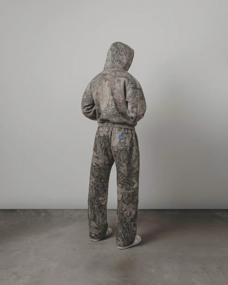 Y2K Streetwear MenCamouflage Pattern Printed High Street Hip Hop Sweat - Jeetskee