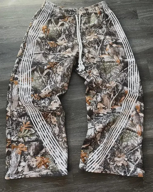 Streetwear Women Y2K Pants Gothic Hip Hop Retro Camo Graphic Baggy - Jeetskee