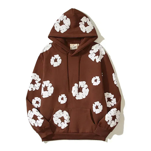 Wreath Hoodies Y2k Men Streetwear 3D Foam Cotton Women Sweatshrts - Jeetskee