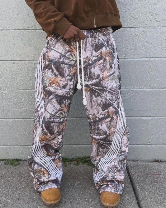 Streetwear Women Y2K Pants Gothic Hip Hop Retro Camo Graphic Baggy - Jeetskee