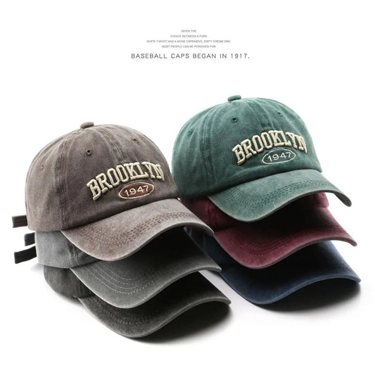 Retro brooklyn Letter Embroidery Baseball Caps Spring Summer Men Women - Jeetskee