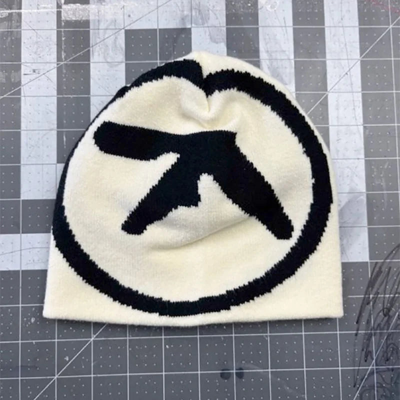 Aphex Twin Women Hat Knitting Beanies Caps For Men Y2k Streetwear - Jeetskee