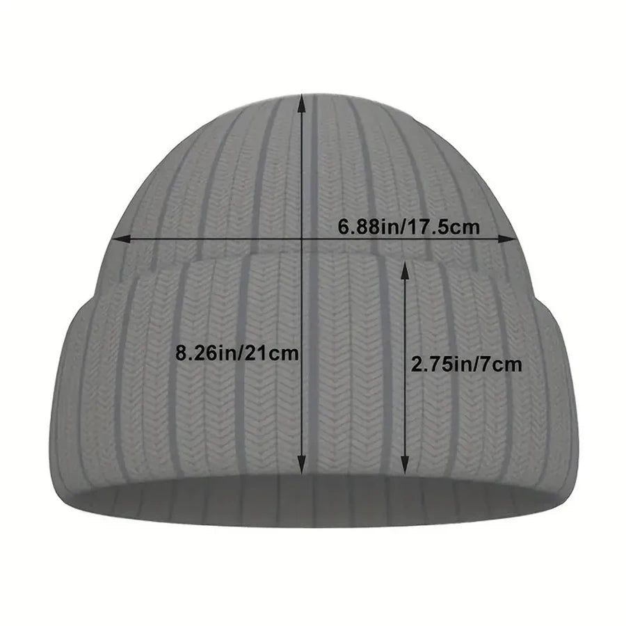 1pc Y2K Beanie Hat - Soft, Warm, and Stylish Knitted Cap with Elastic - Jeetskee