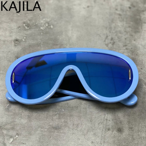 Oversized Y2K Punk One-Piece Sunglasses Women Sports Wave Mask Sun - Jeetskee