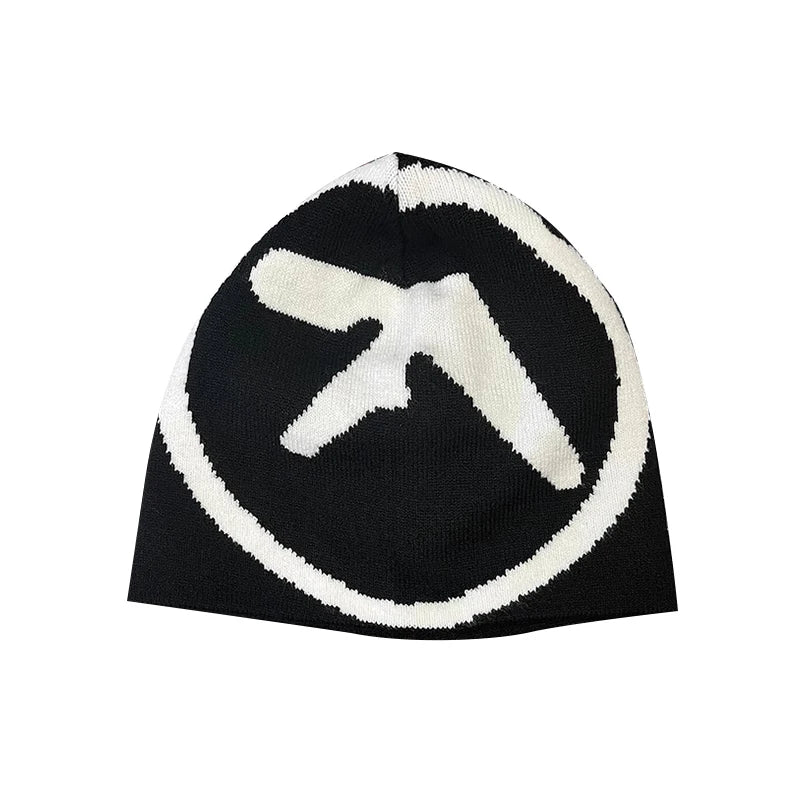 Aphex Twin Women Hat Knitting Beanies Caps For Men Y2k Streetwear - Jeetskee