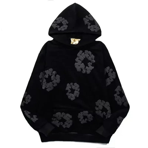 Wreath Hoodies Y2k Men Streetwear 3D Foam Cotton Women Sweatshrts - Jeetskee