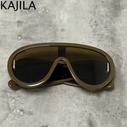 Oversized Y2K Punk One-Piece Sunglasses Women Sports Wave Mask Sun - Jeetskee