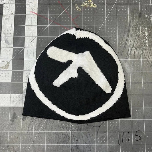 Aphex Twin Women Hat Knitting Beanies Caps For Men Y2k Streetwear - Jeetskee