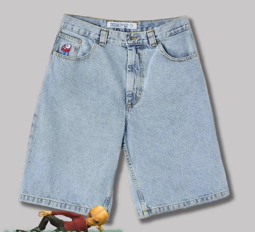 Y2K Big boy Dime short for Men Dime Skate Baggy short Embroidery Denim - Jeetskee