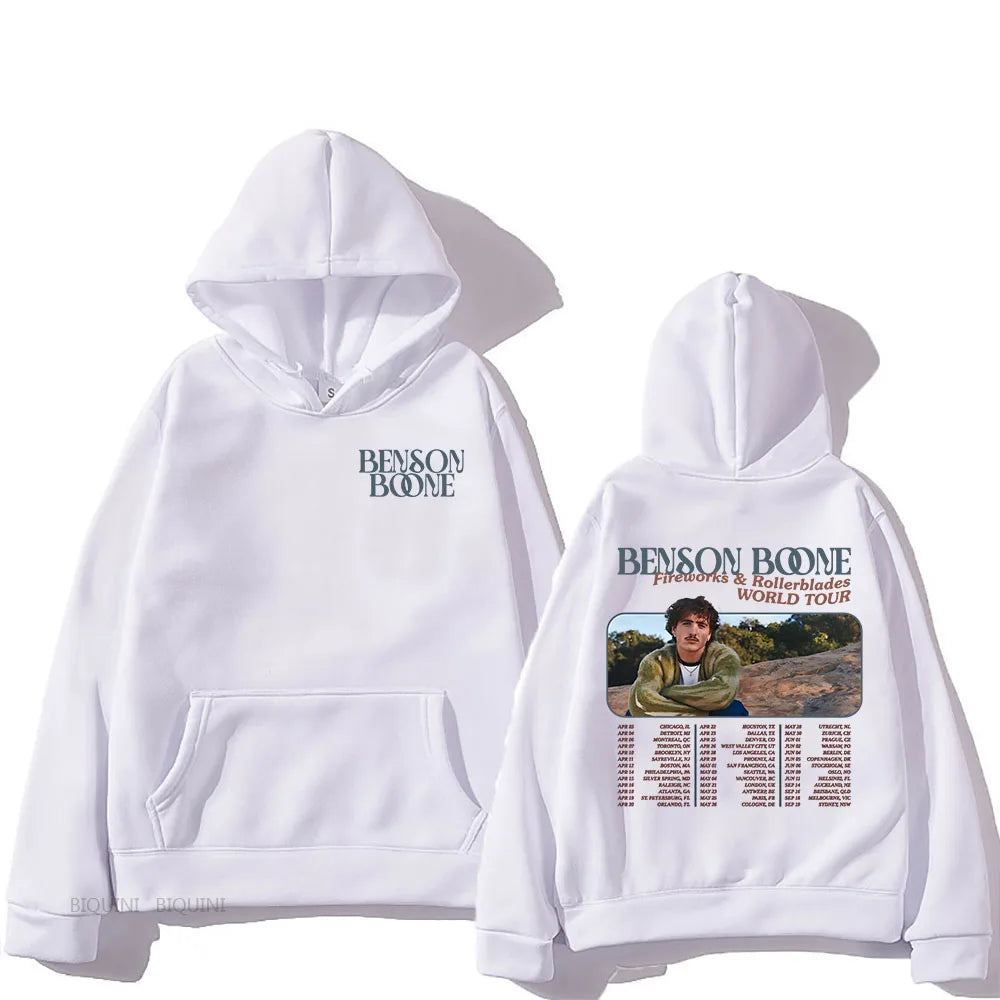 Benson Boone Hoodies Fireworks & Rollerblades World Tour Sweatshirts - Jeetskee