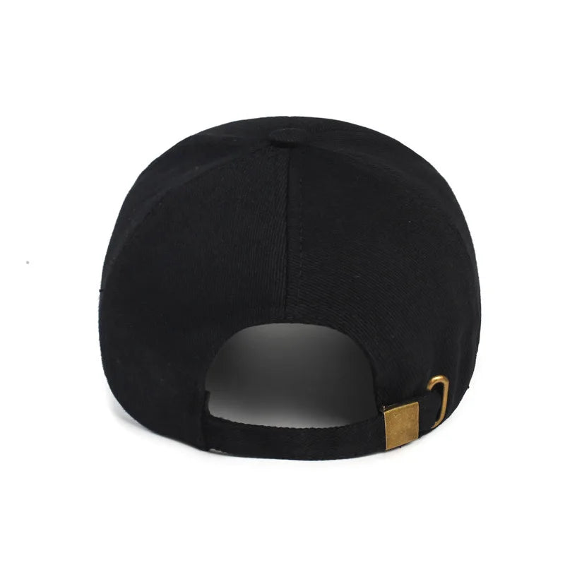 Summer Women Men Structured Baseball Cap Solid Cotton Adjustable - Jeetskee