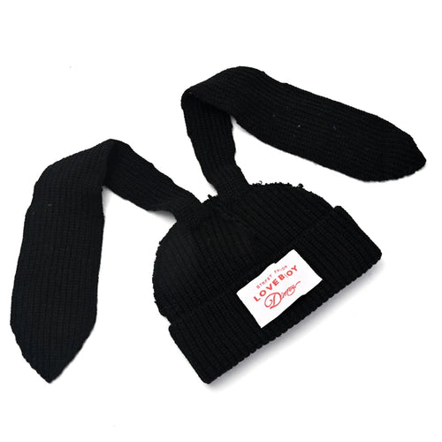 2023 New Long Ear Fox Hat Skullies Beanies Women Cute Rabbit Ears - Jeetskee