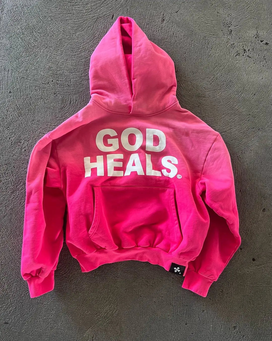 Oversized Street Vintage Streetwear God heals Painting Printed Hoodies - Jeetskee